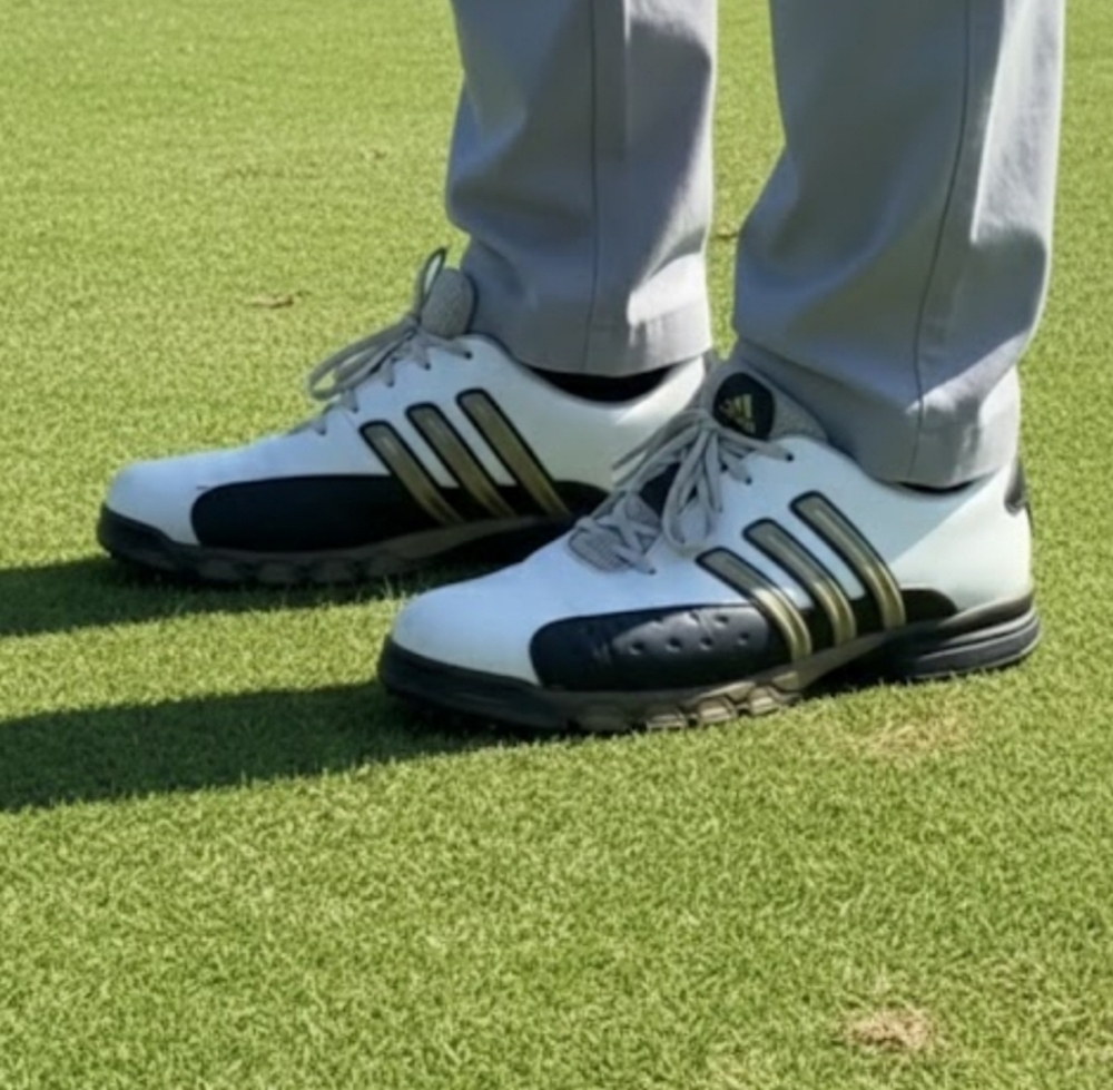 Adidas Men's White and Black Athletic Shoes Sz 10